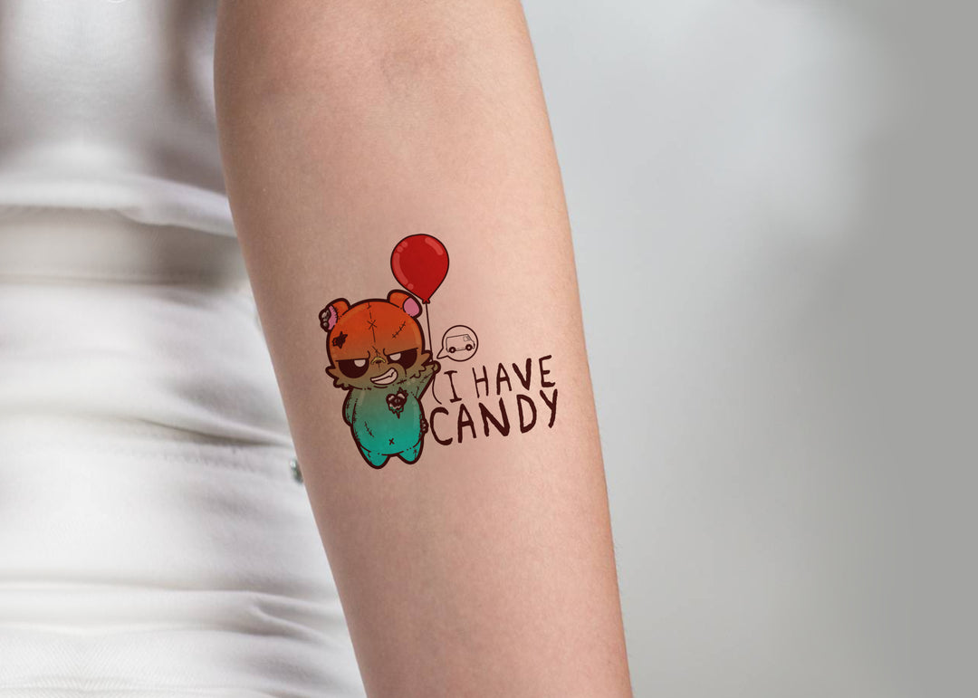 Temporary Tattoo : I Have Candy - ChubbleGumLLC