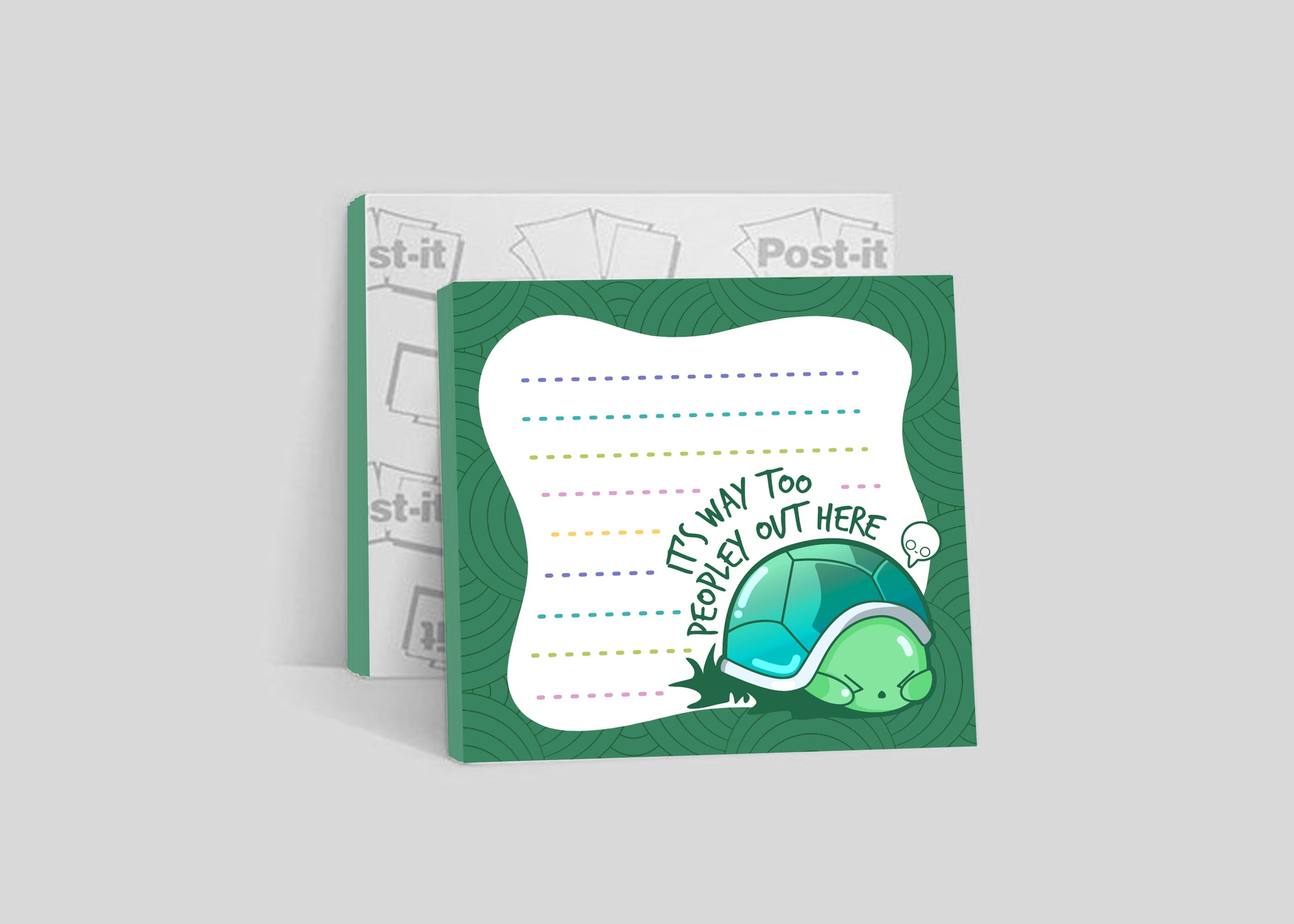 Square Sticky Note - It's Way Too Peopley - ChubbleGumLLC