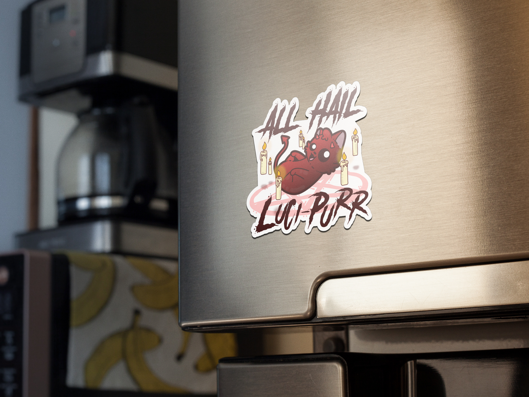 Magnet - All Hail Luci-Purr - ChubbleGumLLC