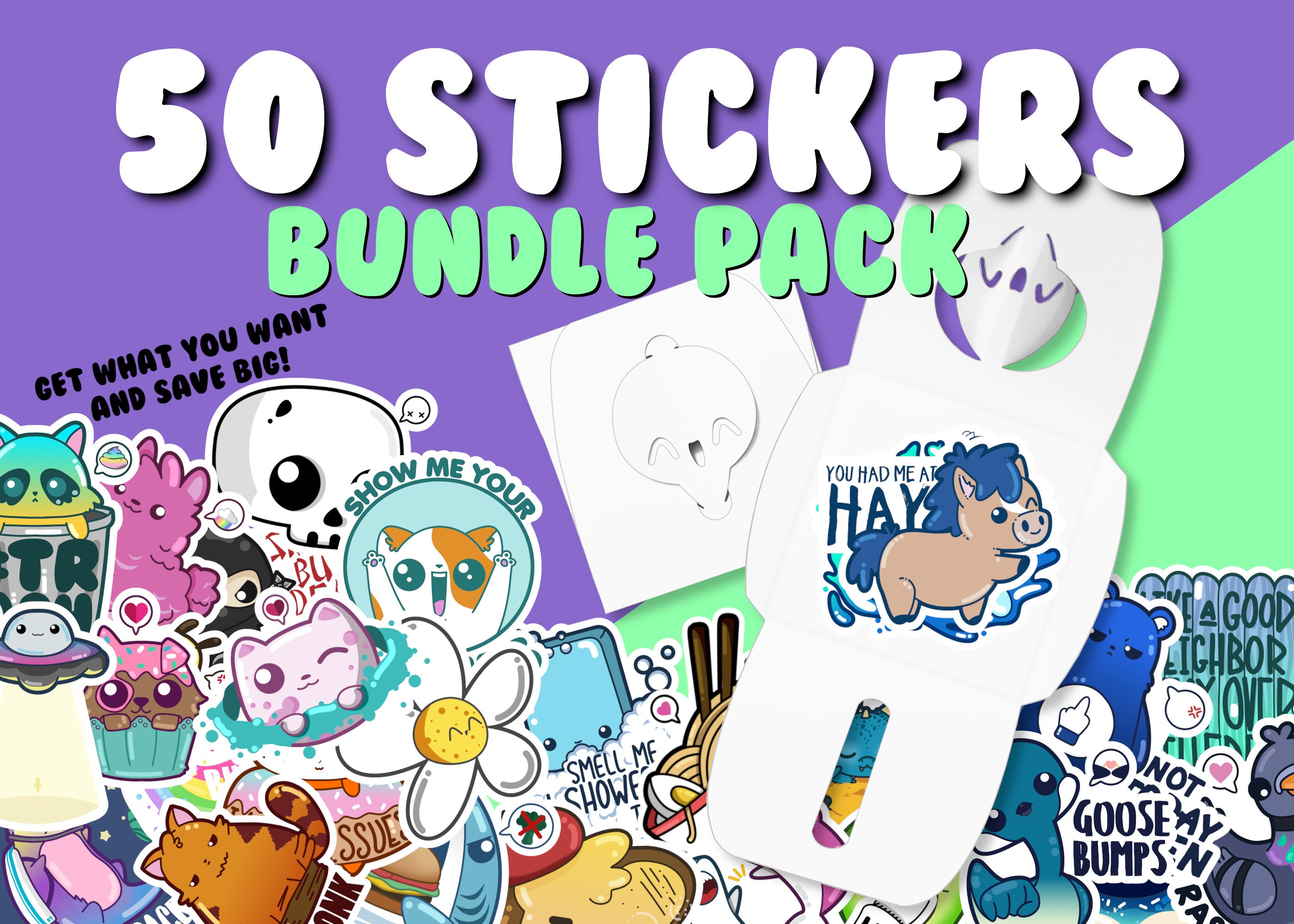 Pack de 50 Stickers Rock