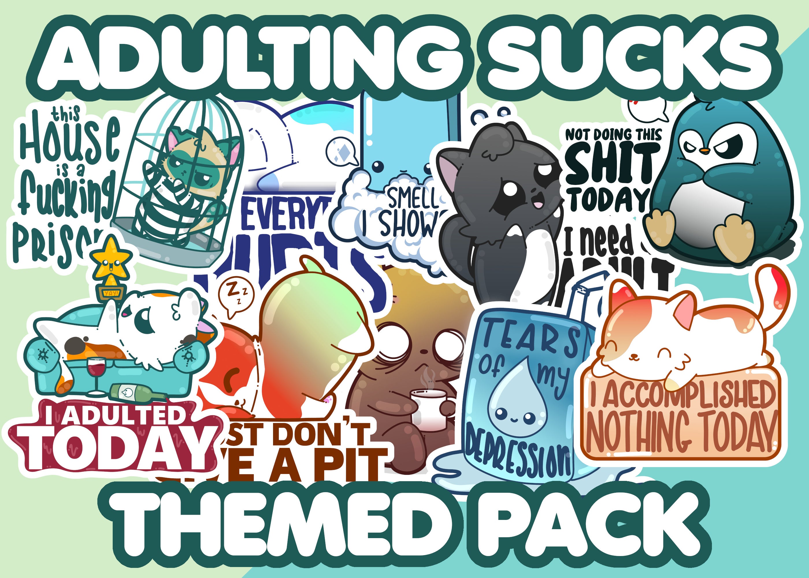 Adulting SUCKS! Box - ChubbleGumLLC