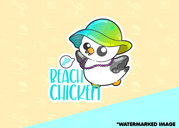 Beach Chicken - ChubbleGumLLC