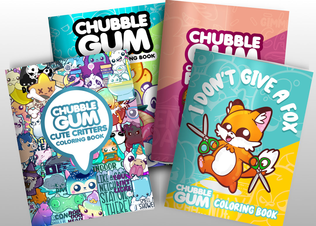 All 4 Coloring Books Bundle – ChubbleGumLLC