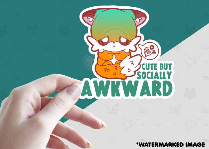 Mini 2" Sticker - Cute But Socially Awkward - ChubbleGumLLC