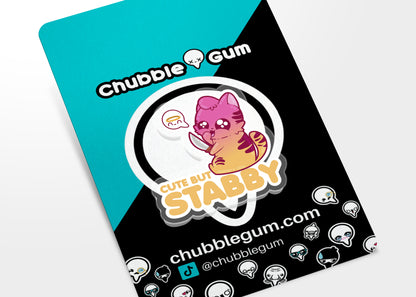 Acrylic Pin - Cute But Stabby - ChubbleGumLLC