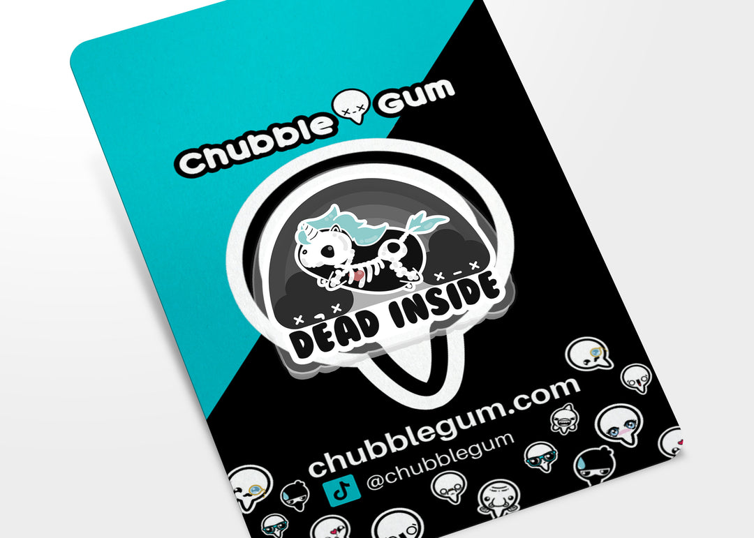 Acrylic Pin - Dead Inside - ChubbleGumLLC