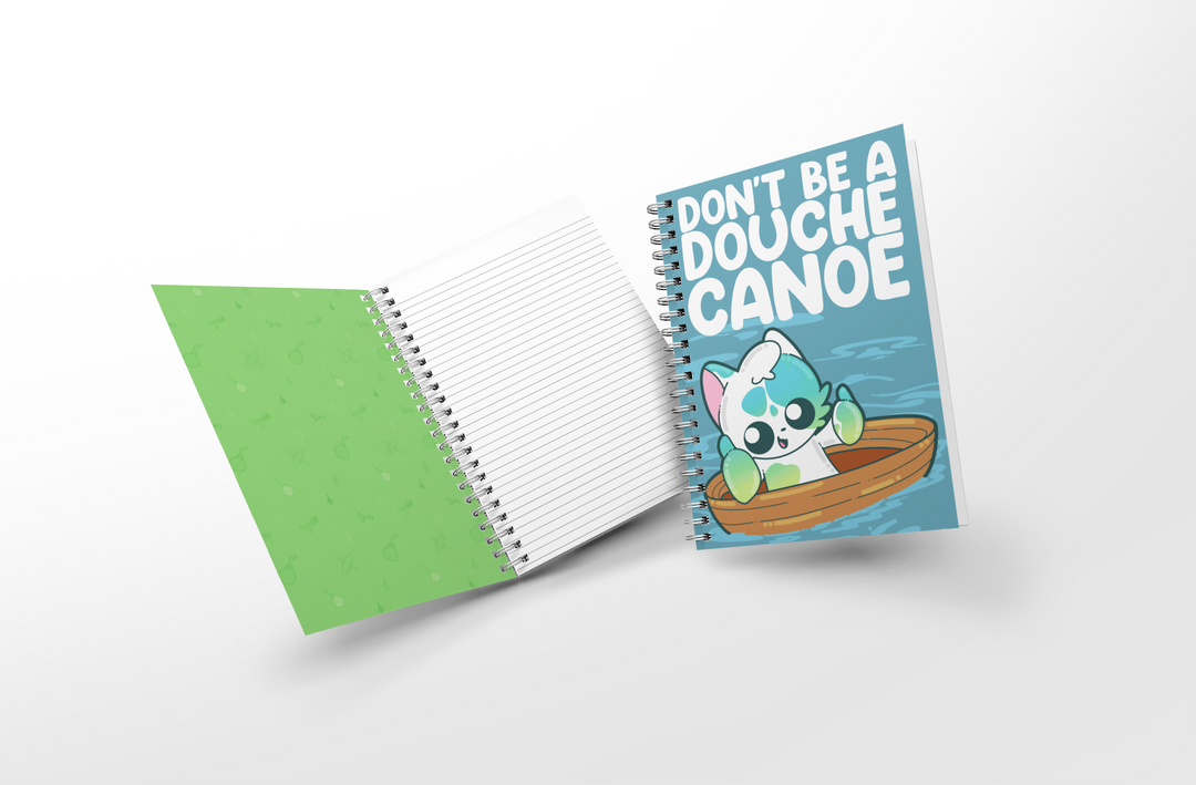 Don't Be a Douche Canoe Mini Notebook - ChubbleGumLLC