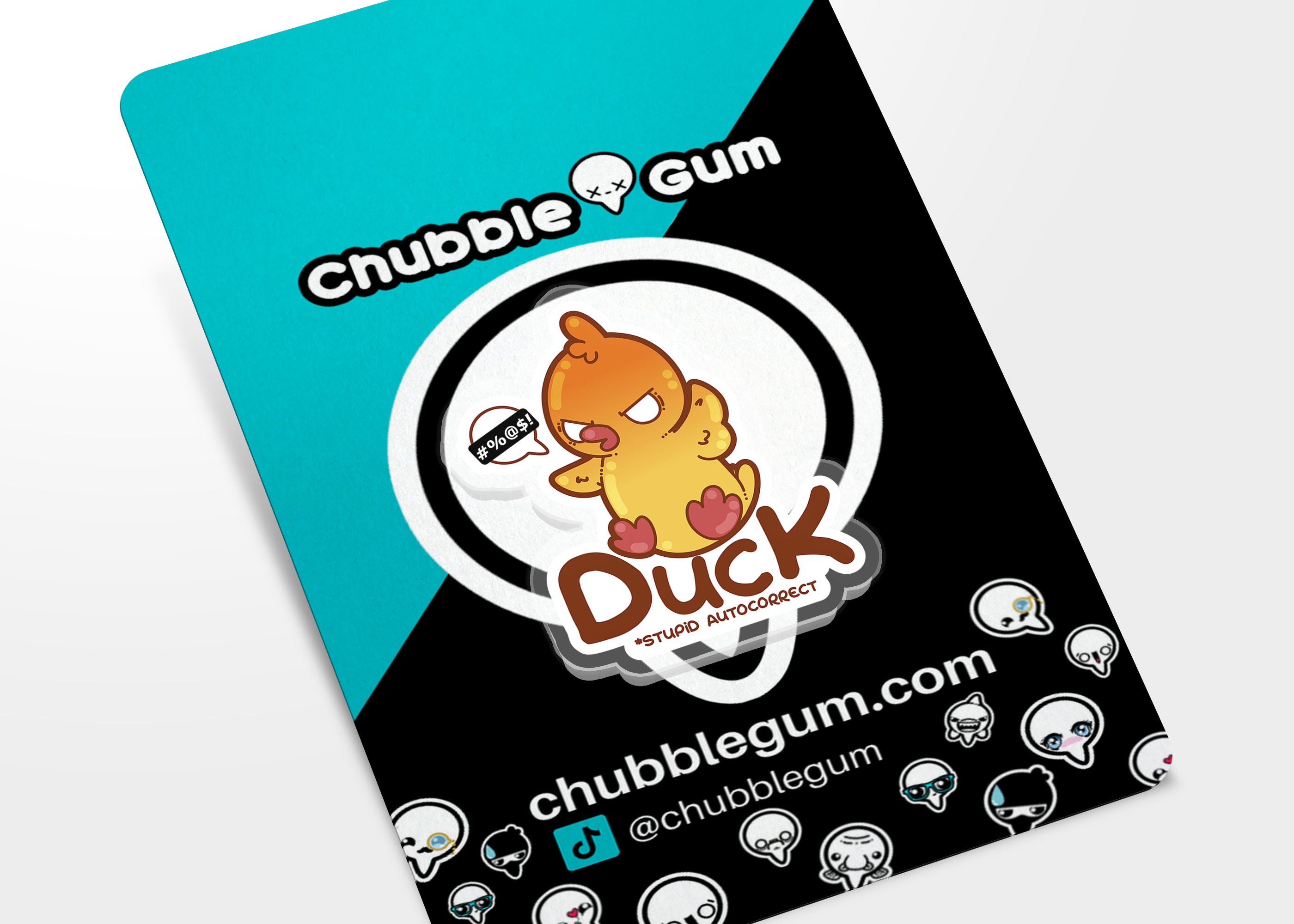 Acrylic Pin - DUCK *stupid autocorrect* - ChubbleGumLLC