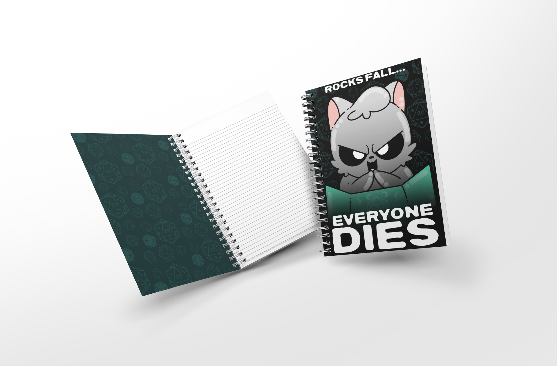 Soft Touch Mini Notebook - Everyone Dies - ChubbleGumLLC