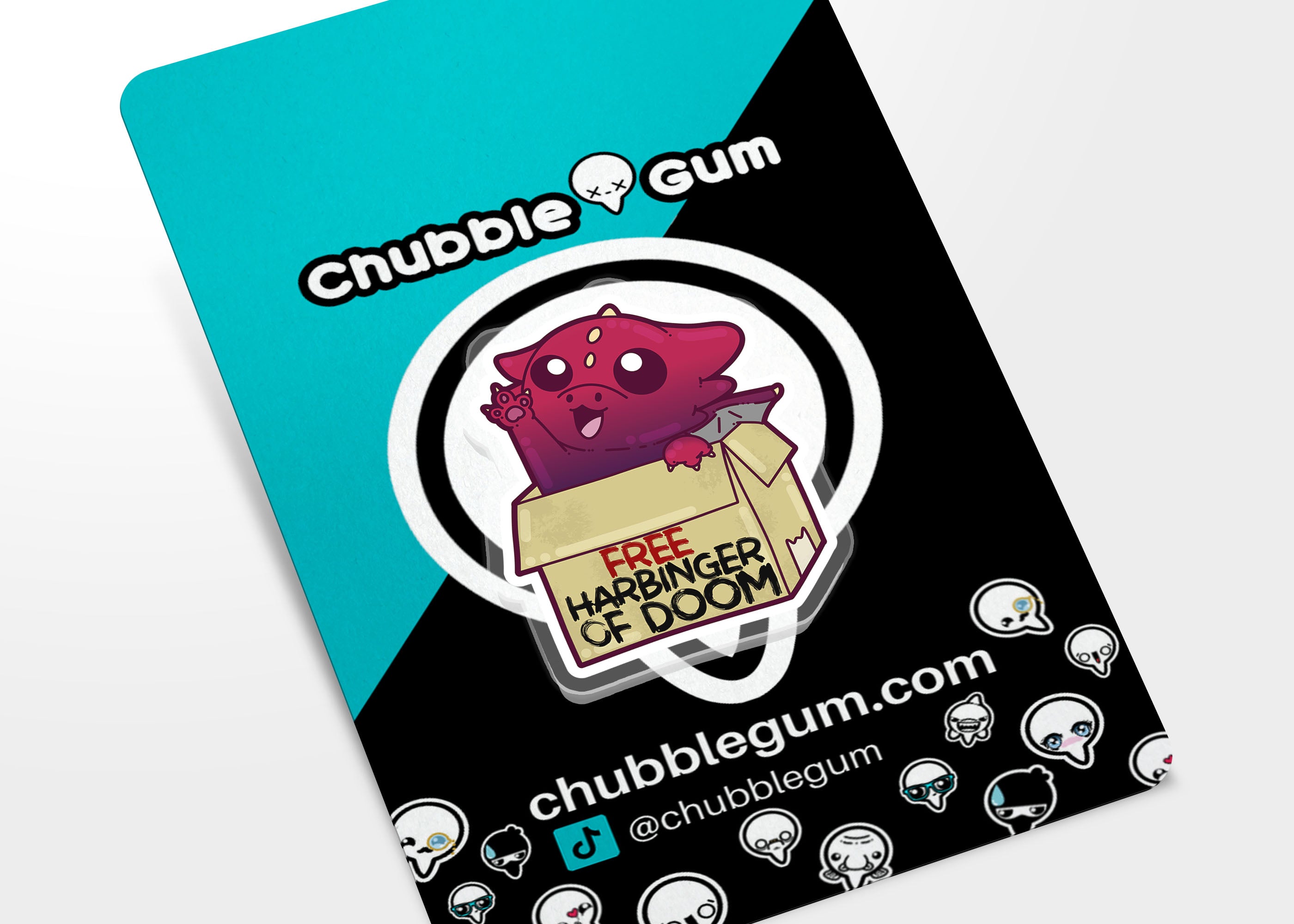 Acrylic Pin - Free Harbinger of Doom - ChubbleGumLLC