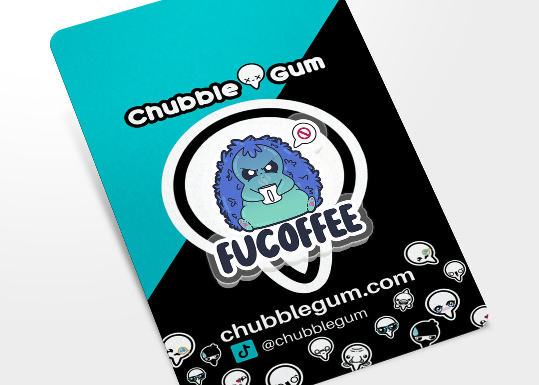 Acrylic Pin - Fucoffee - ChubbleGumLLC