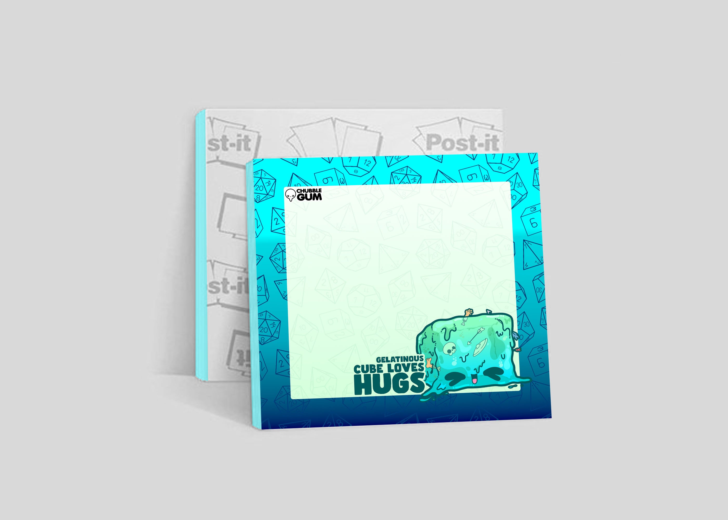 Sticky Note - Gelatinous Cube Loves Hugs