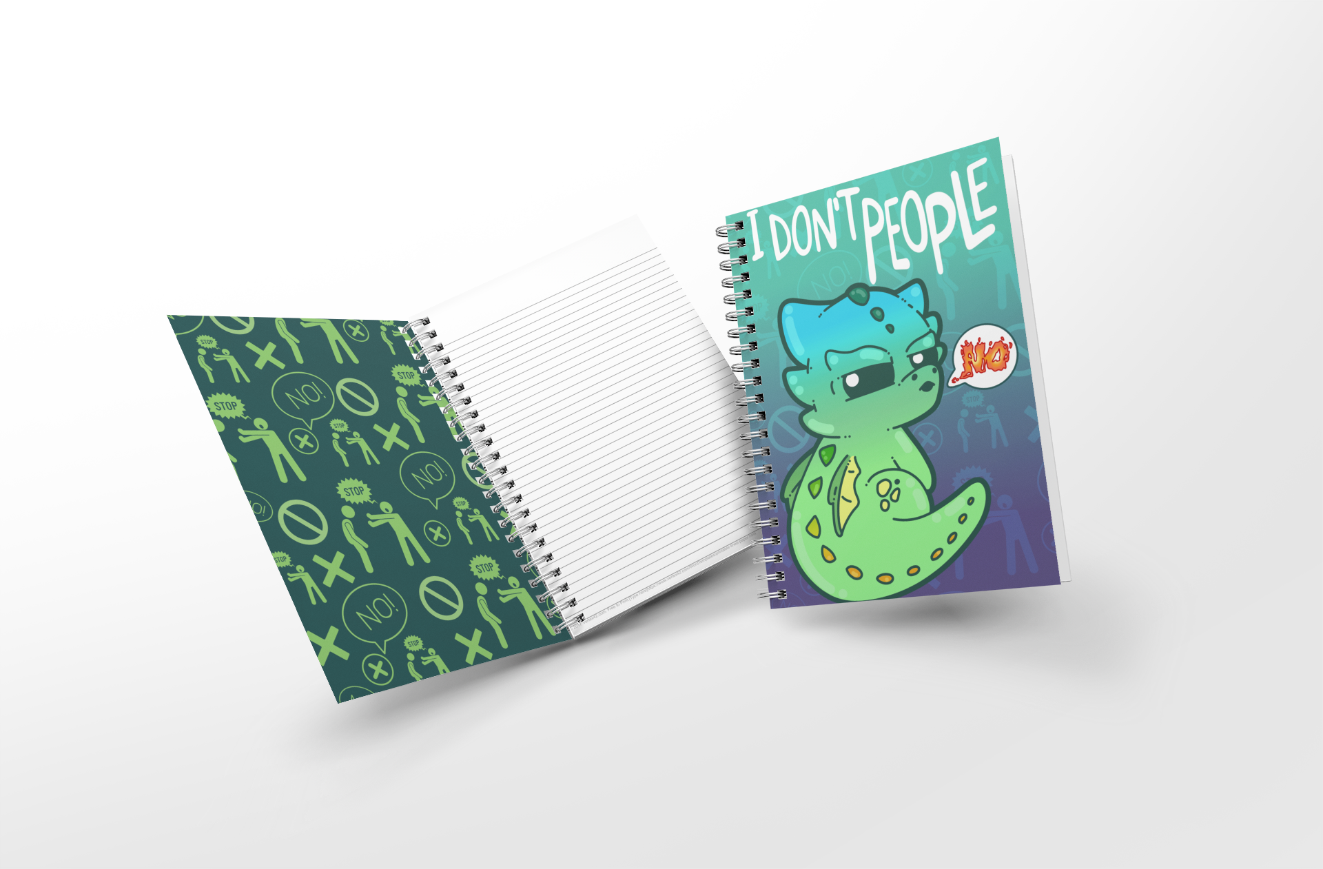 Soft Touch Mini Notebook - I Don't People - ChubbleGumLLC