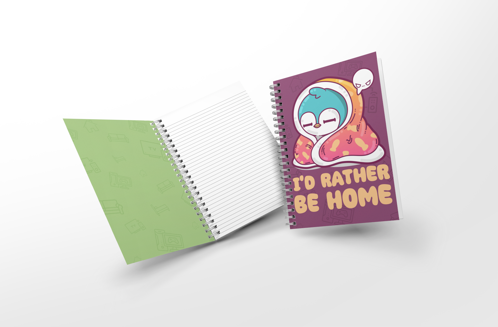 Soft Touch Mini Notebook - Id Rather Be Home