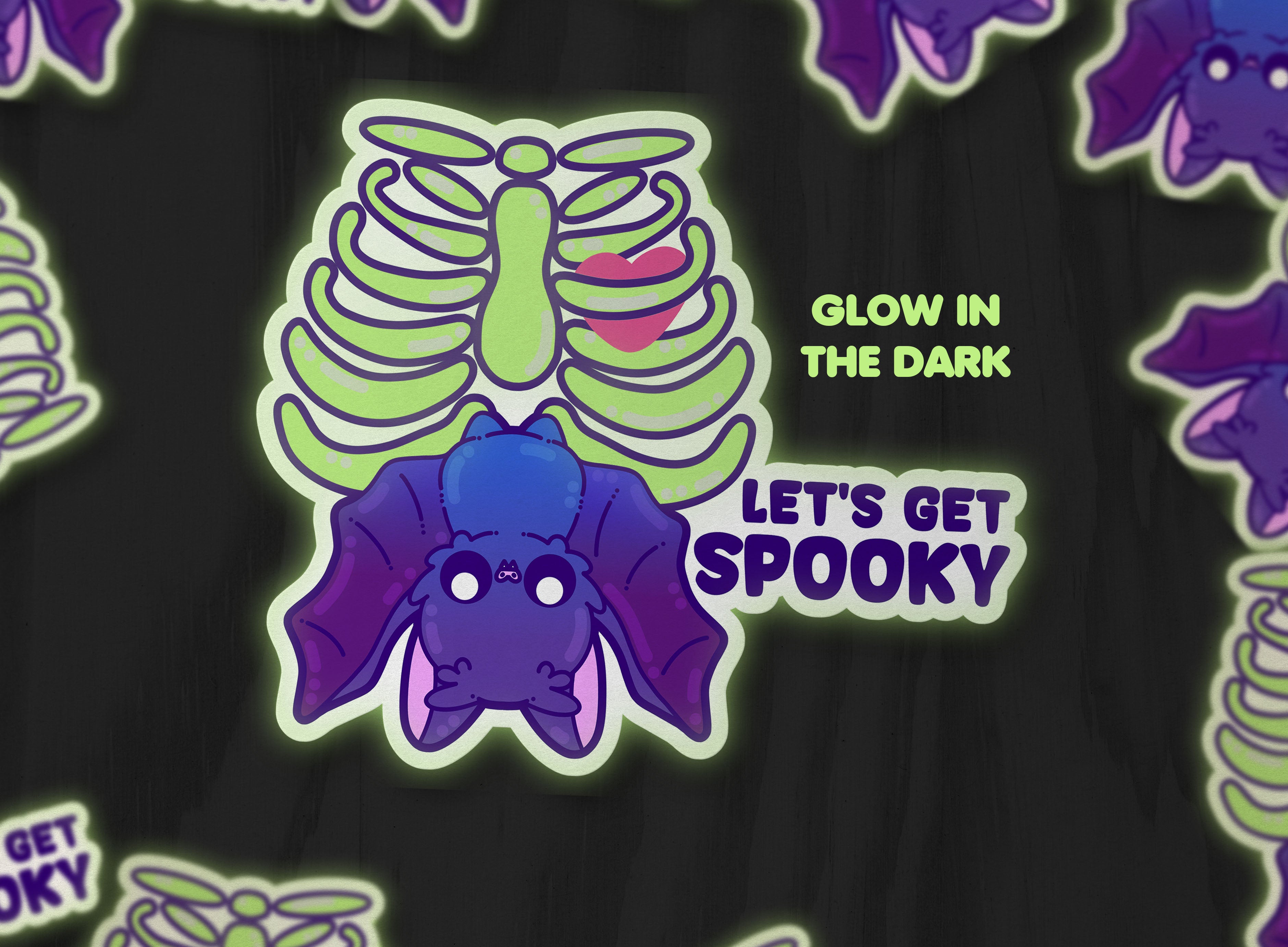 Let's Get Spooky - Glow in the Dark - ChubbleGumLLC