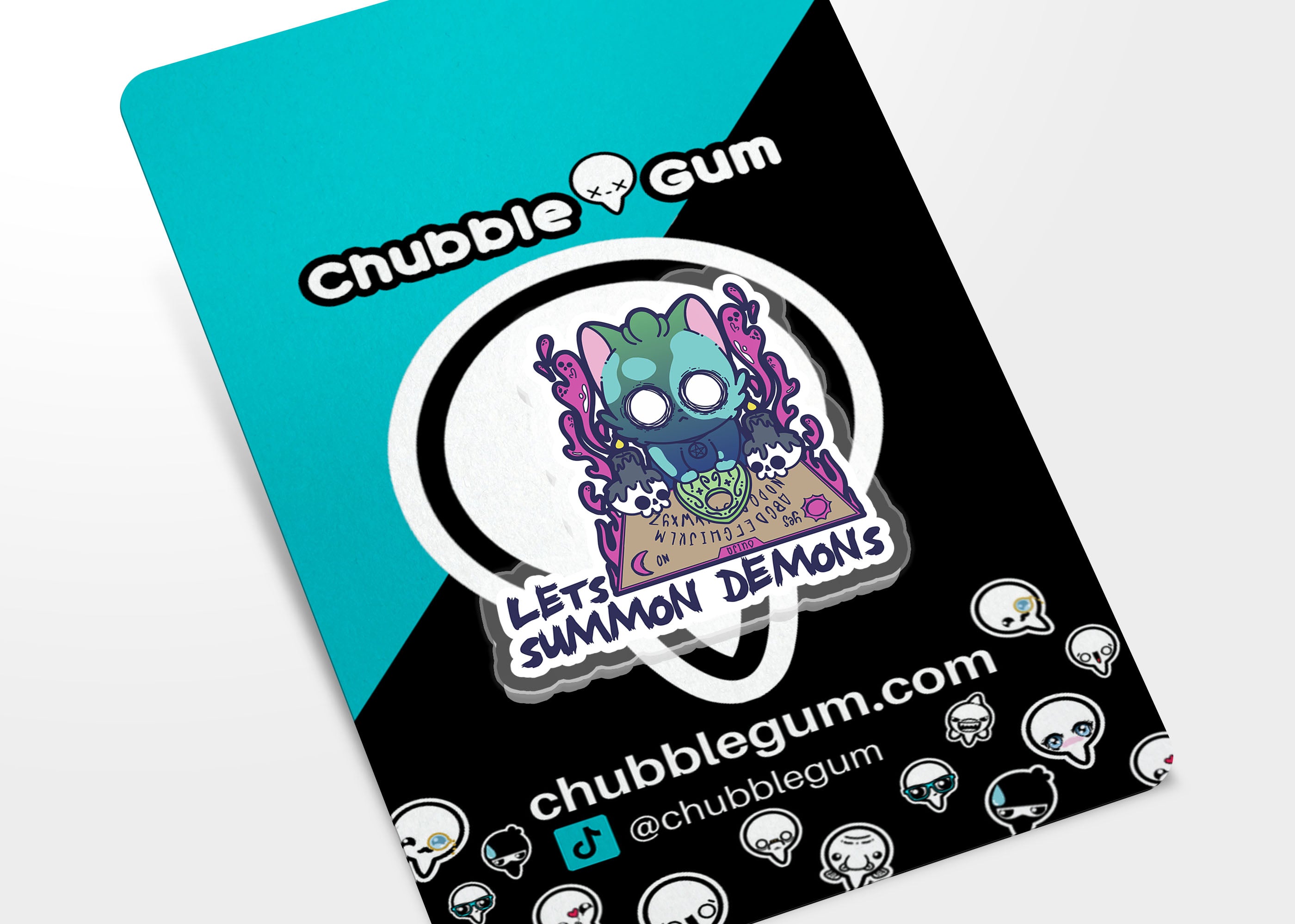 Acrylic Pin - Let's Summon Demons - ChubbleGumLLC