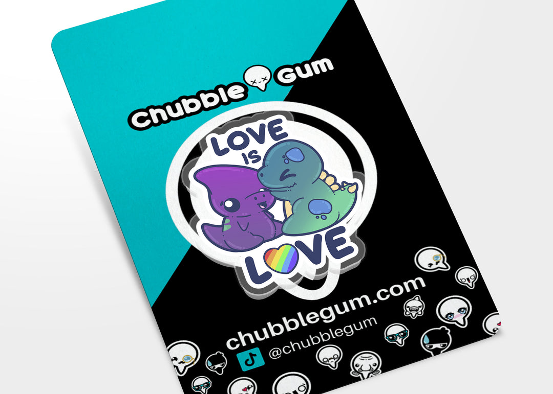 Acrylic Pin - Love is Love - ChubbleGumLLC