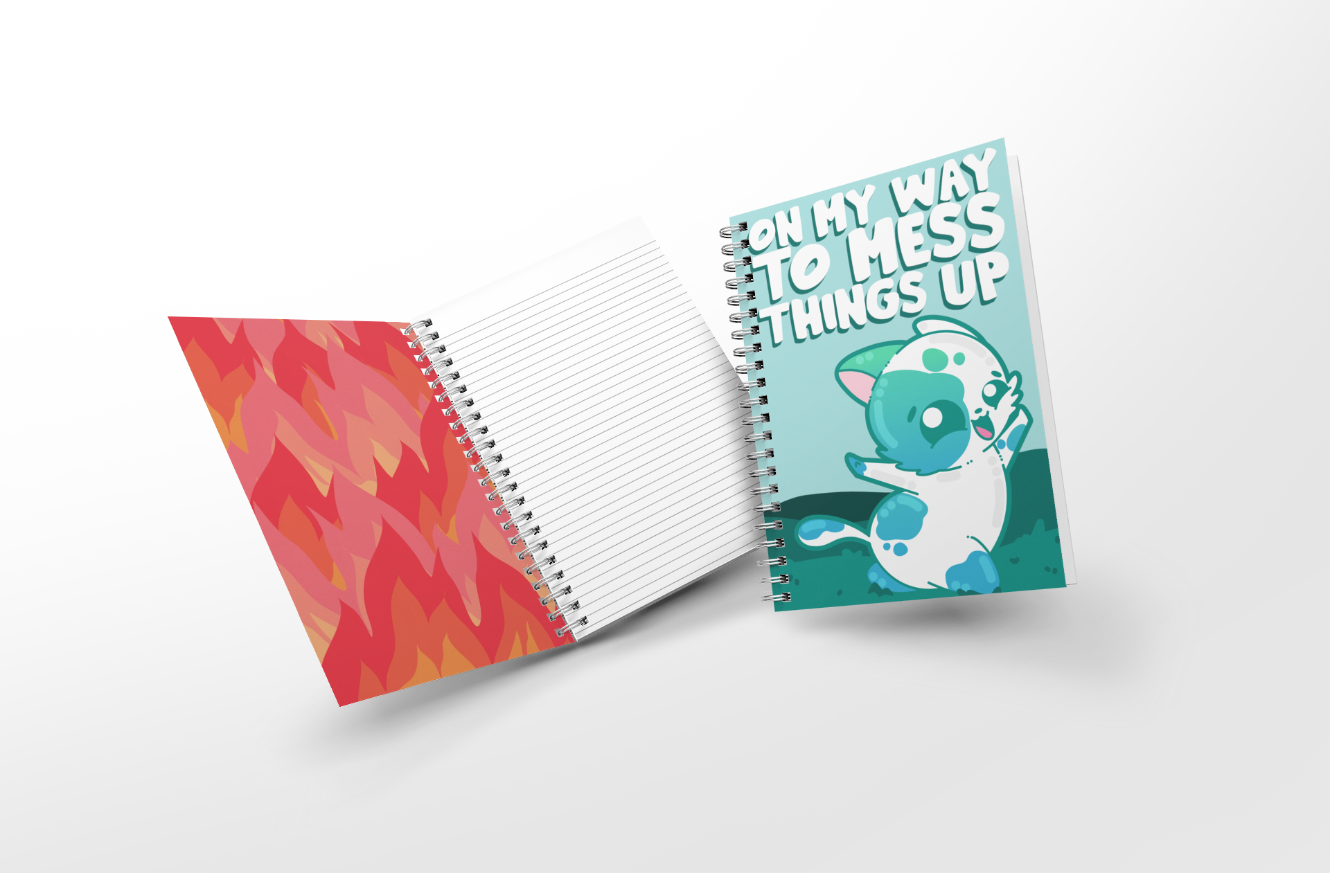 Soft Touch Mini Notebook - On My Way to Mess Things Up - ChubbleGumLLC
