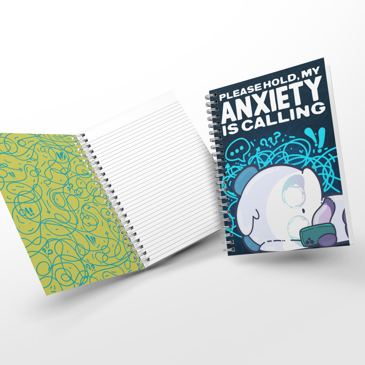 Soft Touch Mini Notebook - Please Hold My Anxiety Is Calling