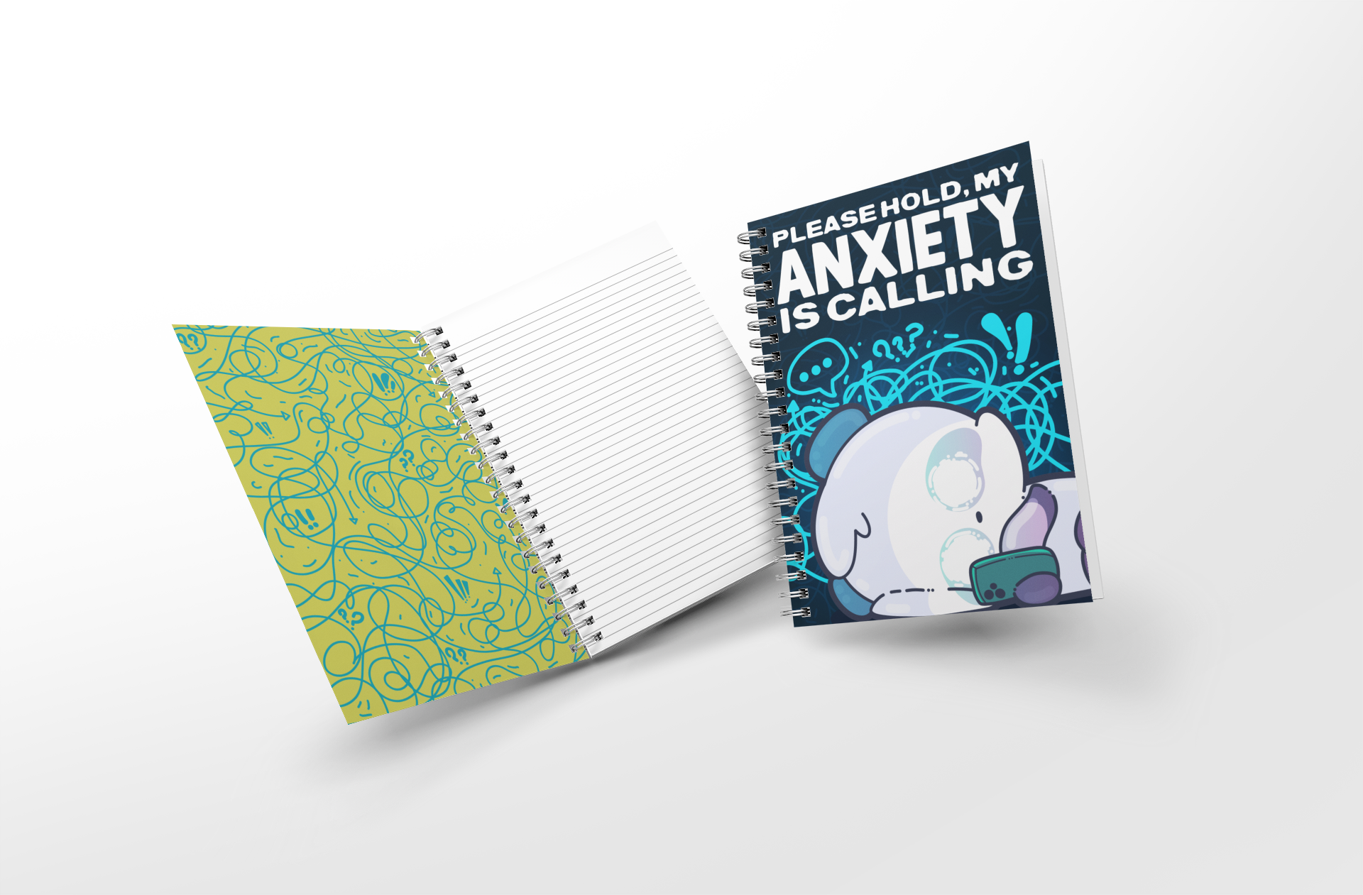 Soft Touch Mini Notebook - Please Hold My Anxiety Is Calling