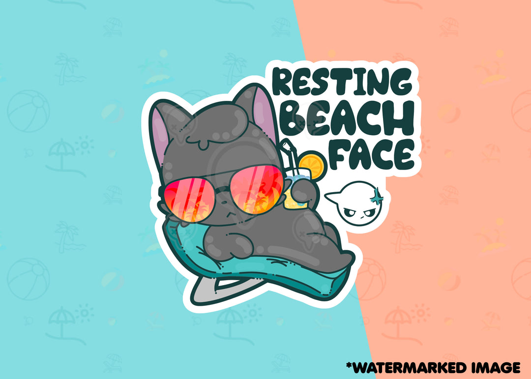 Resting Beach Face - ChubbleGumLLC