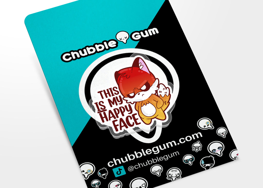 Acrylic Pin - This is my Happy Face - ChubbleGumLLC