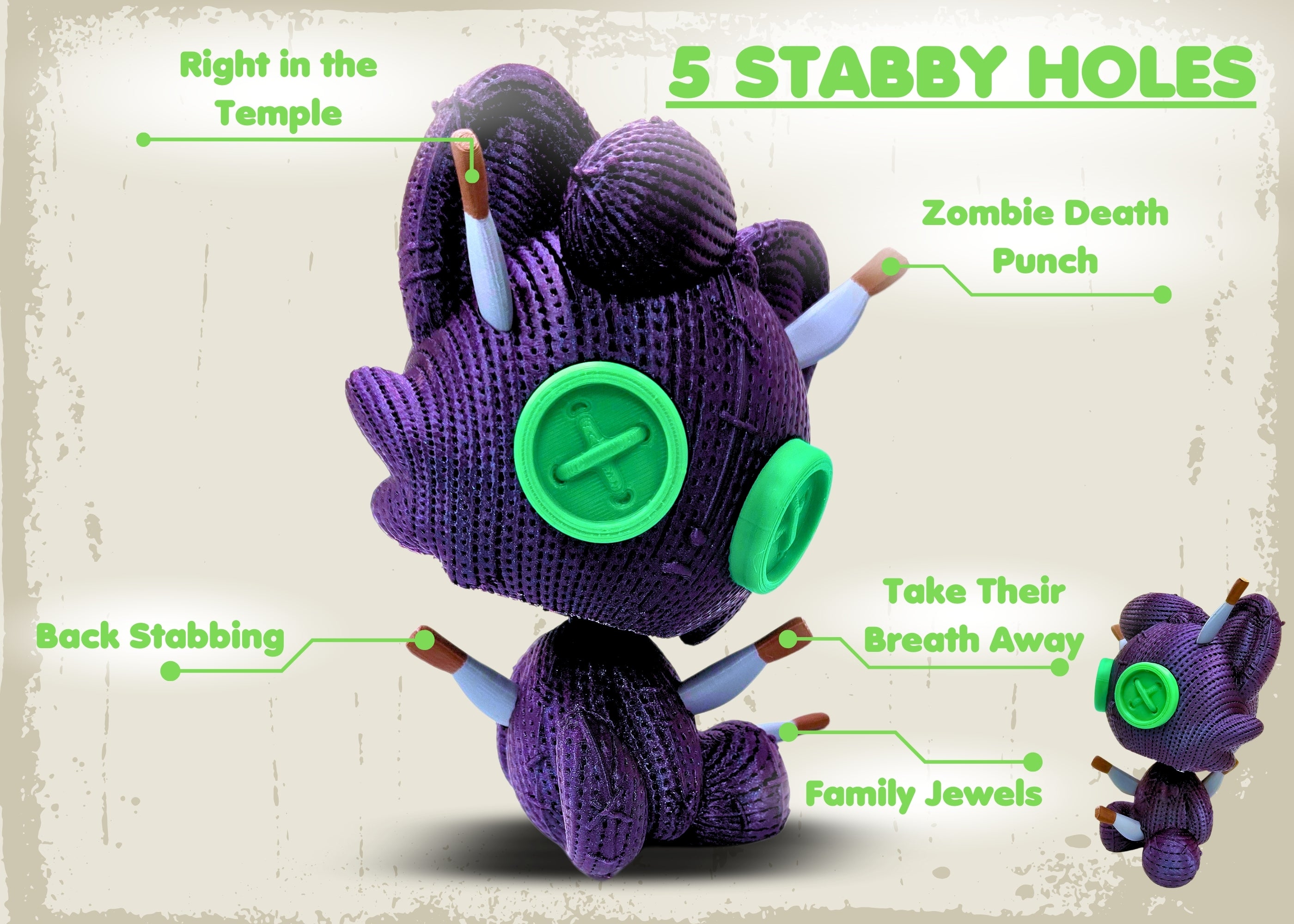 Voodoo Bobble Head - Petty Stabby Cat