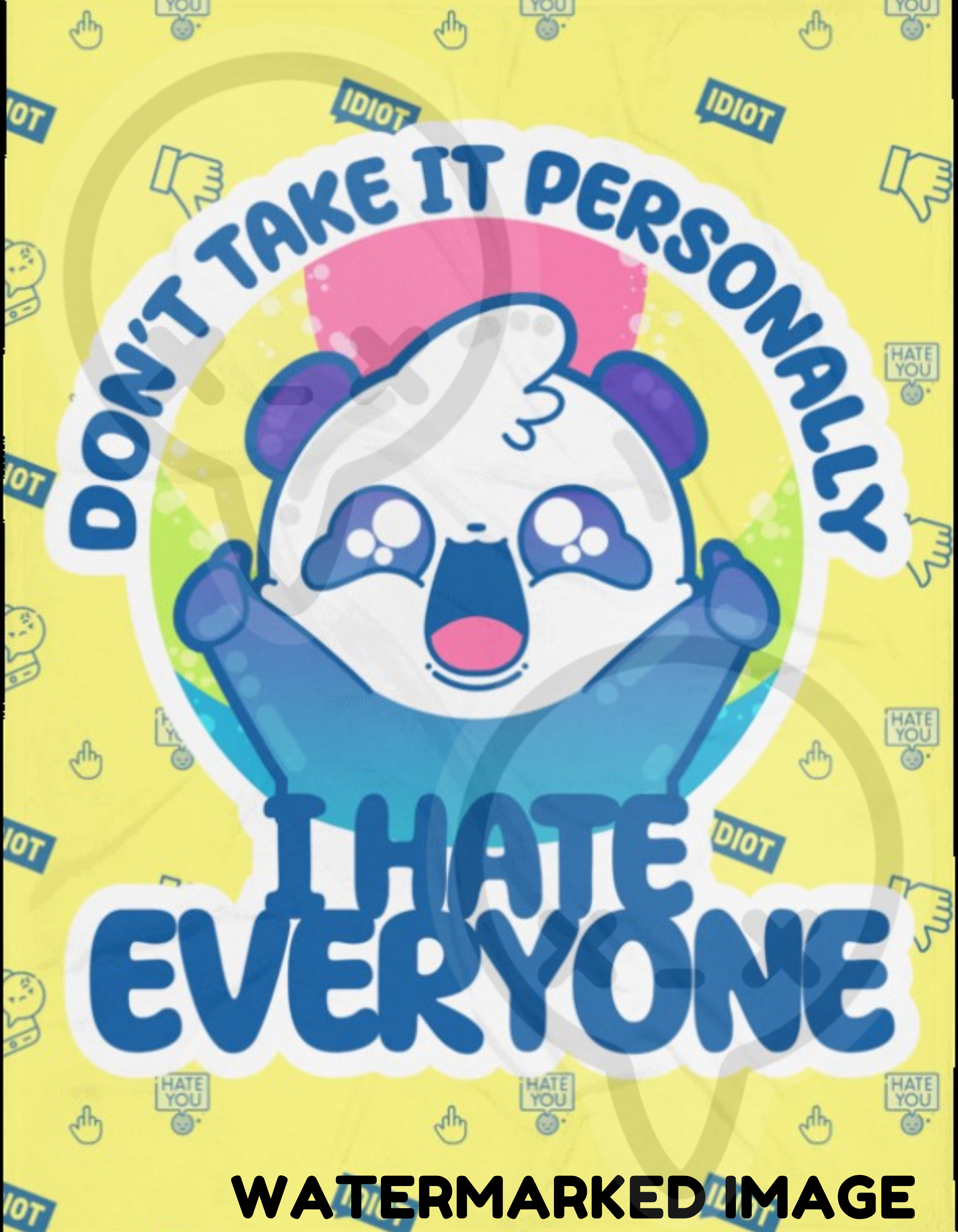 DONT TAKE IT PERSONALLY - Throw Blanket 60 in X 80 in - ChubbleGumLLC