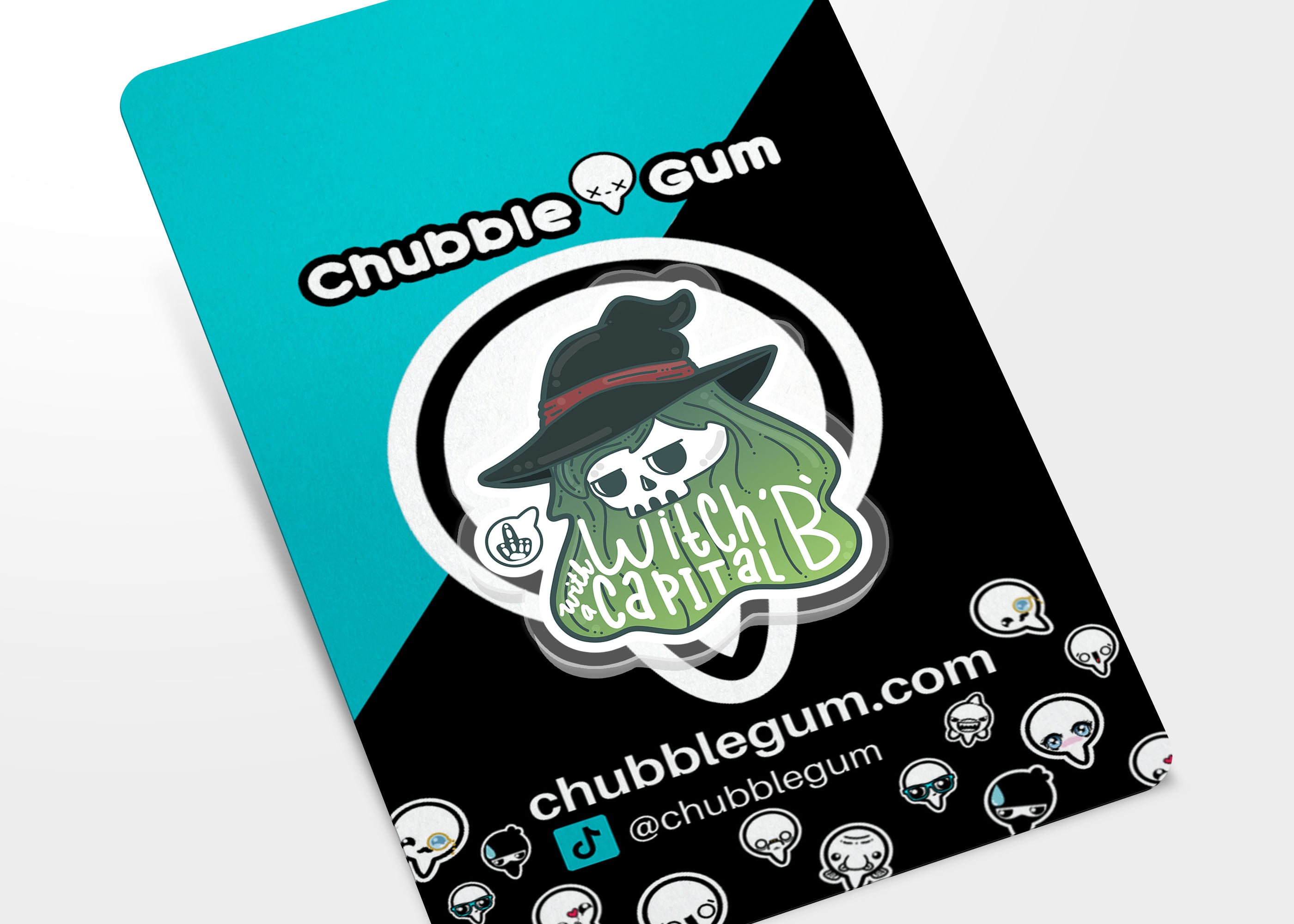 Acrylic Pin - Witch With a Capital B - ChubbleGumLLC