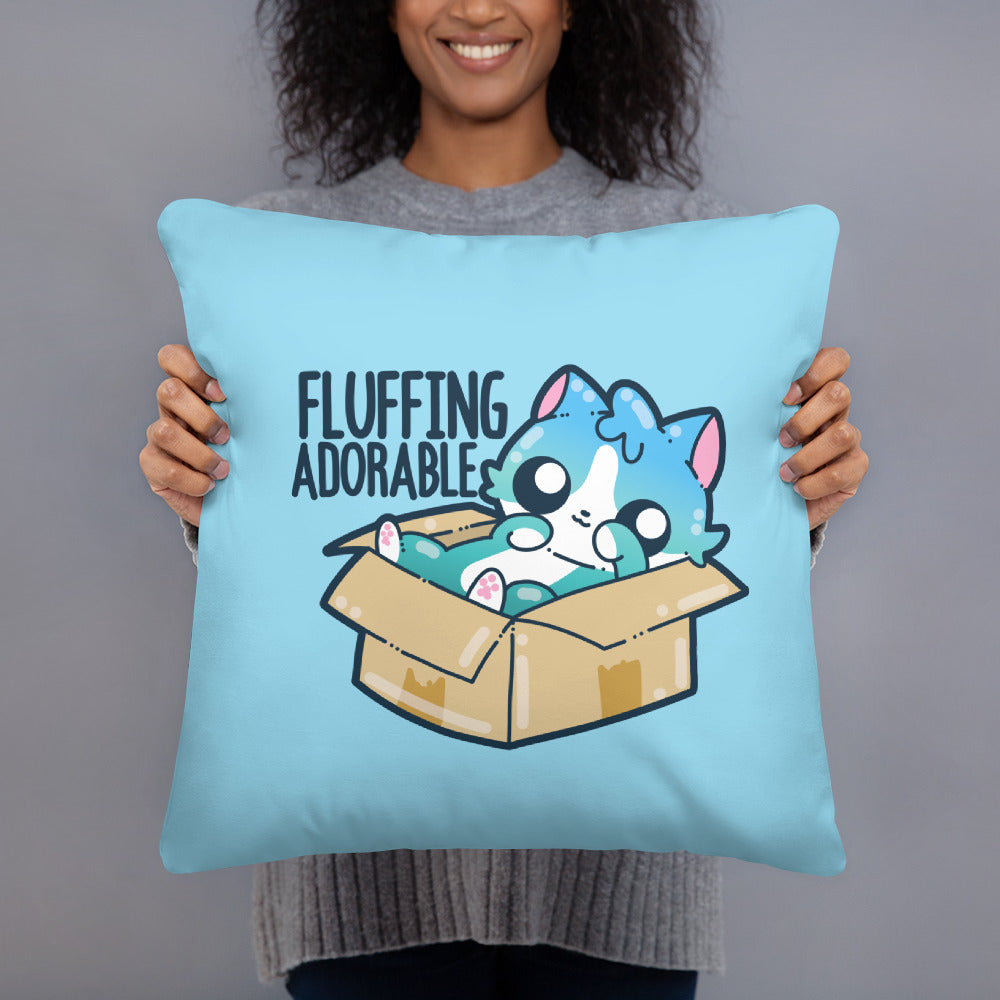 FLUFFING ADORABLE - Pillow - ChubbleGumLLC