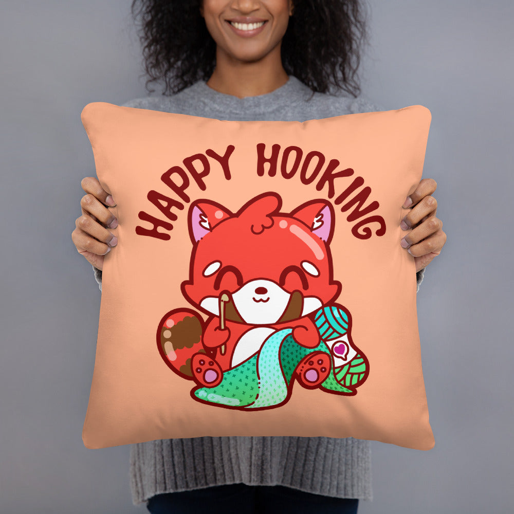 HAPPY HOOKING - Pillow - ChubbleGumLLC