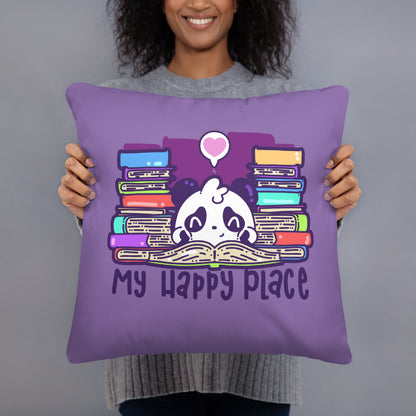 MY HAPPY PLACE - 18 in X 18 inPillow - ChubbleGumLLC