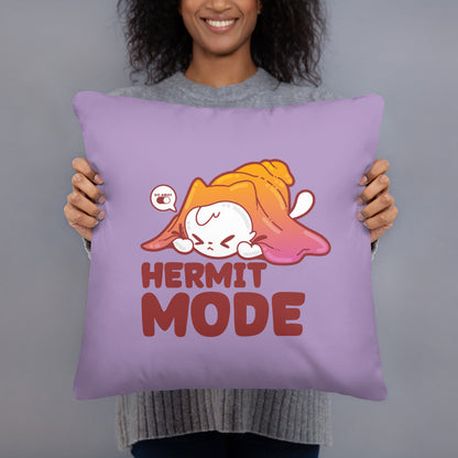 HERMIT MODE - 18 in X 18 in Pillow - ChubbleGumLLC