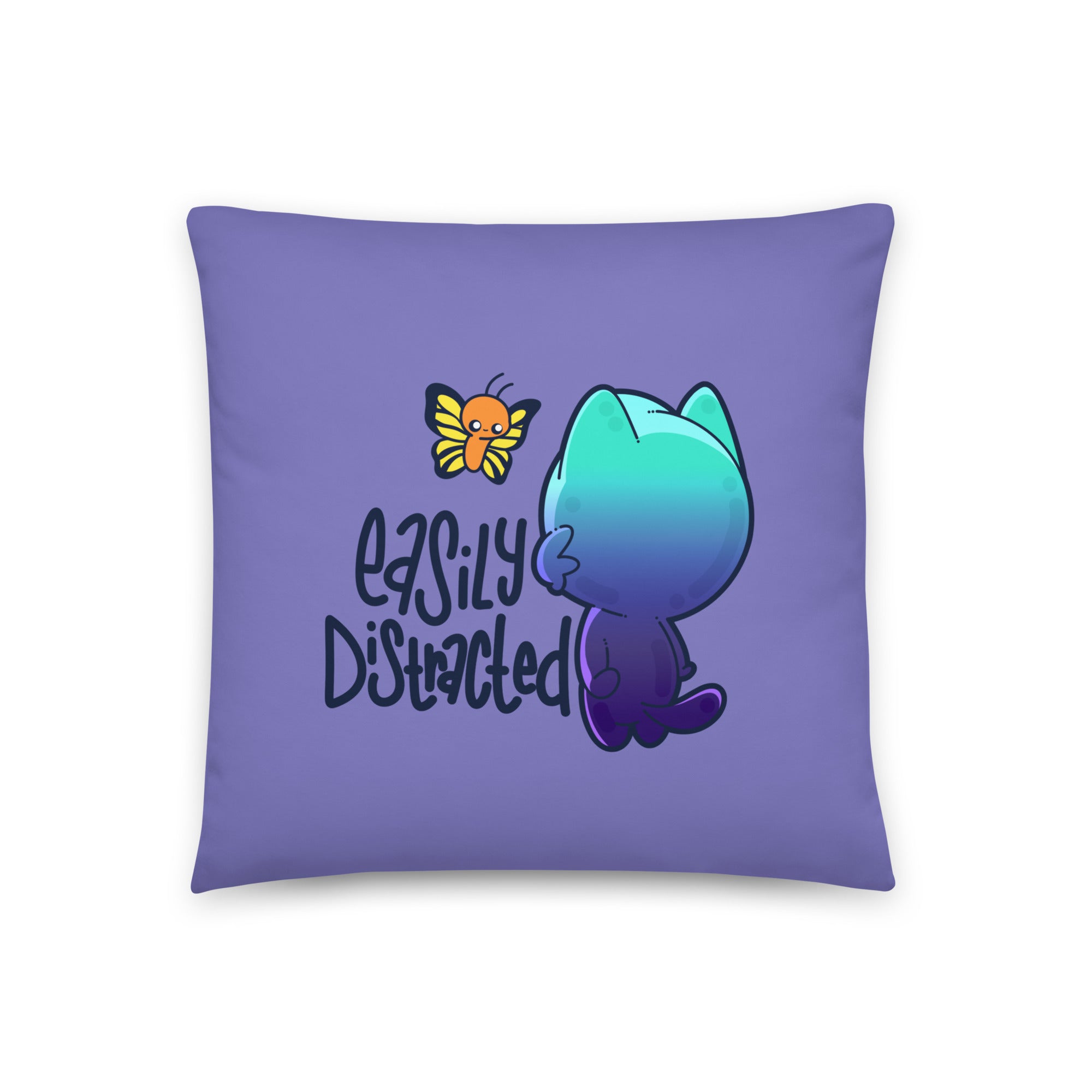 EASILY DISTRACTED - Pillow 18 in X 18 in