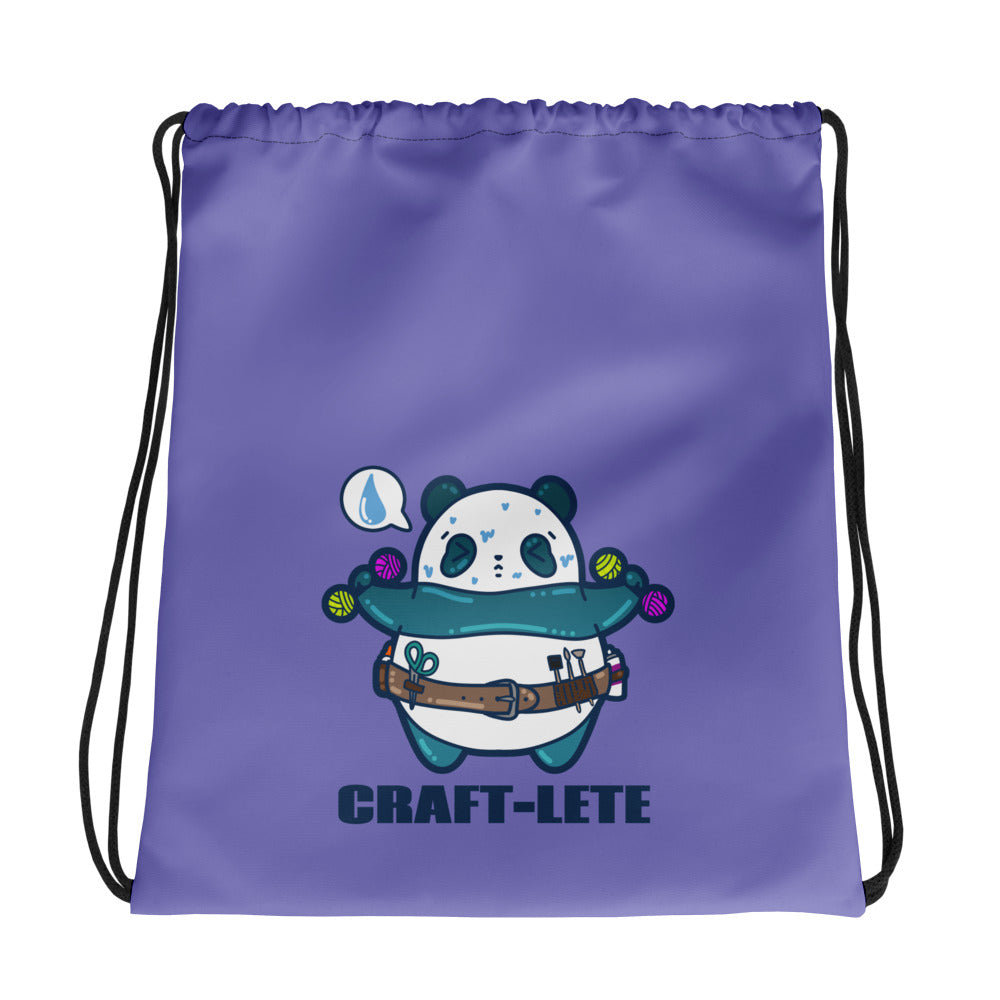 CRAFT-LETE - Drawstring Bag - ChubbleGumLLC