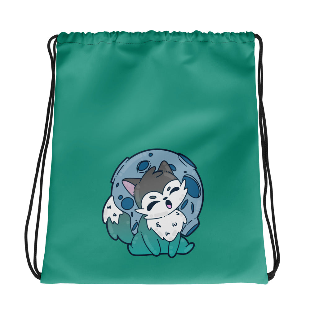 HOWLING WOLF - Drawstring Bag - ChubbleGumLLC