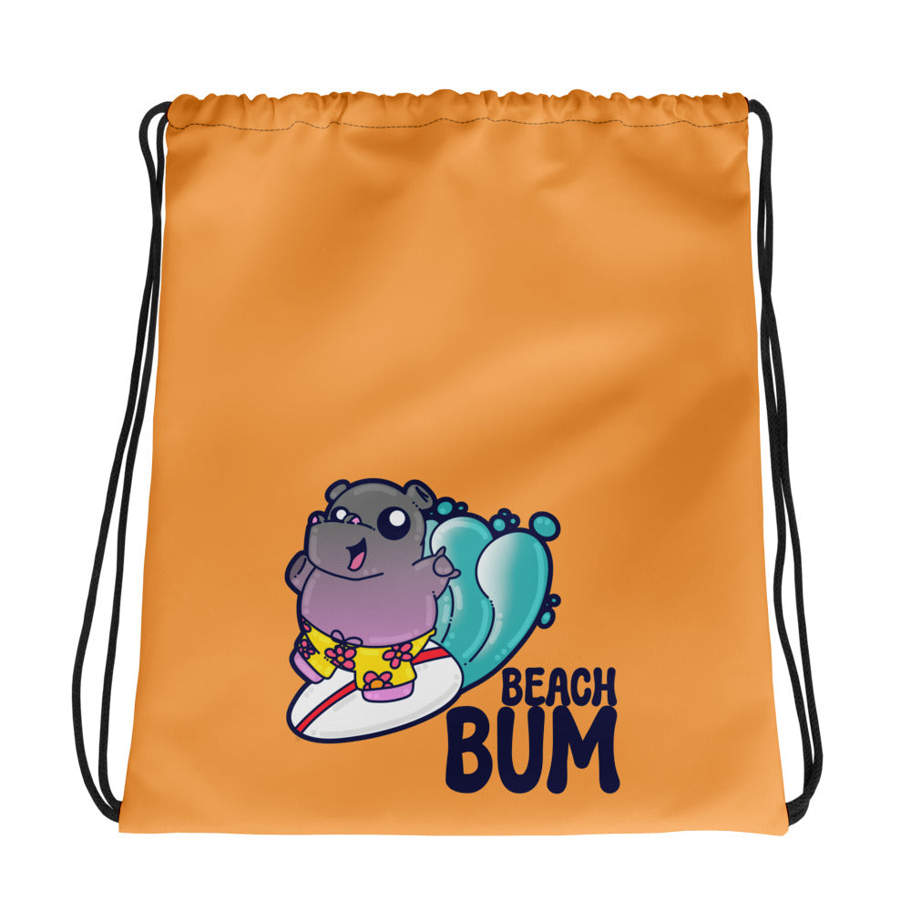 BEACH BUM - Drawstring Bag - ChubbleGumLLC