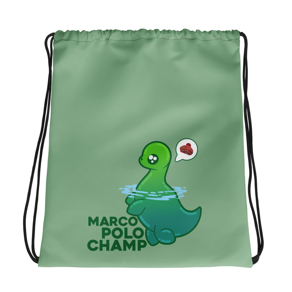 MARCO POLO CHAMP - Drawstring Bag - ChubbleGumLLC