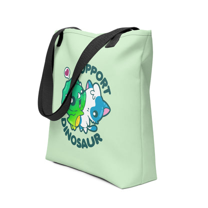 SUPPORT DINO - Tote - ChubbleGumLLC