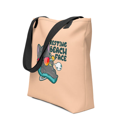 RESTING BEACH FACE - Tote - ChubbleGumLLC