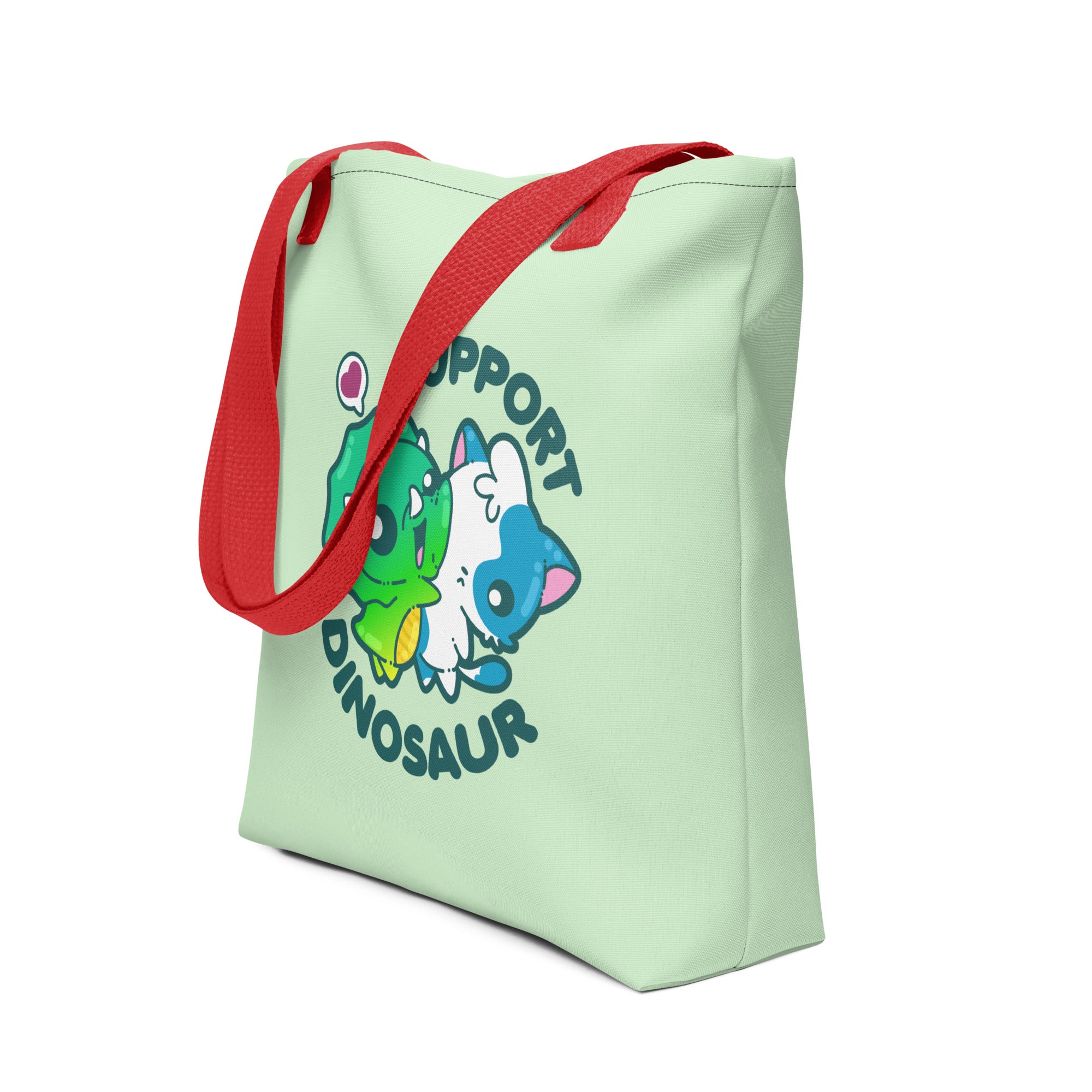 SUPPORT DINO - Tote - ChubbleGumLLC