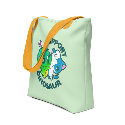 SUPPORT DINO - Tote - ChubbleGumLLC