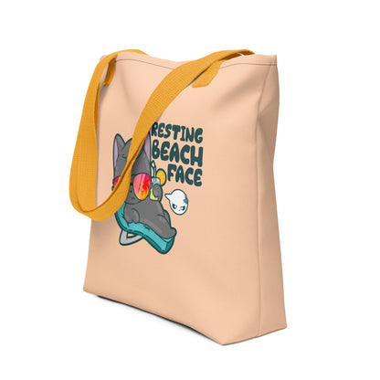 RESTING BEACH FACE - Tote - ChubbleGumLLC