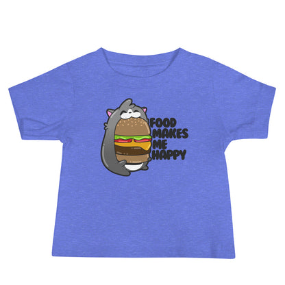 FOOD MAKES ME HAPPY - Baby Tee - ChubbleGumLLC