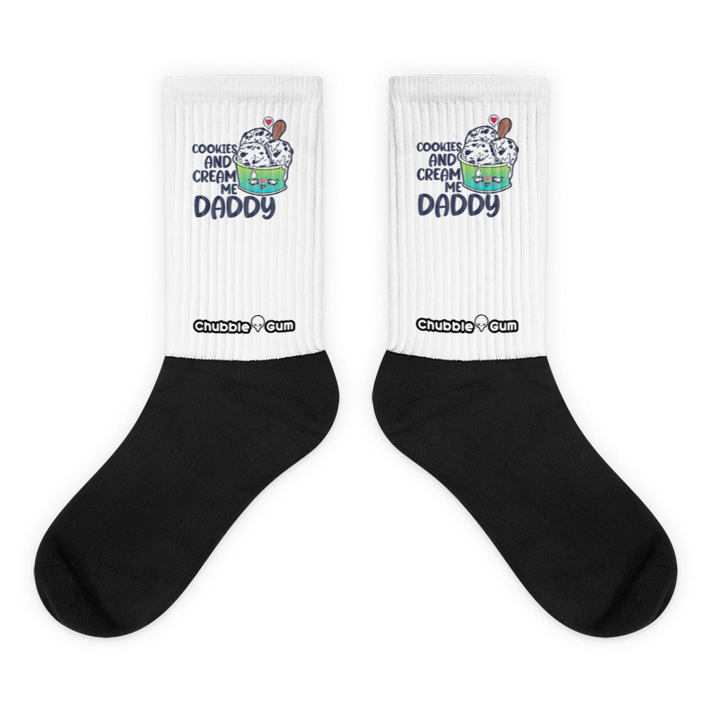 COOKIES AND CREAM ME DADDY - Socks - ChubbleGumLLC