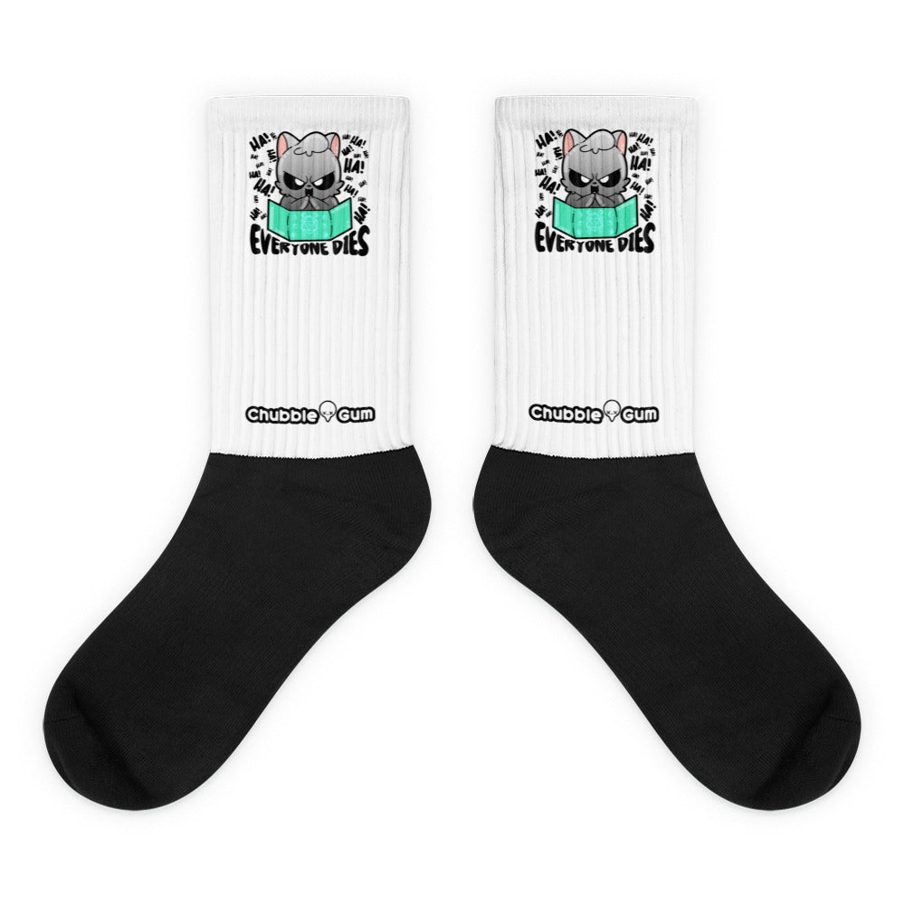 EVERYONE DIES - Socks - ChubbleGumLLC