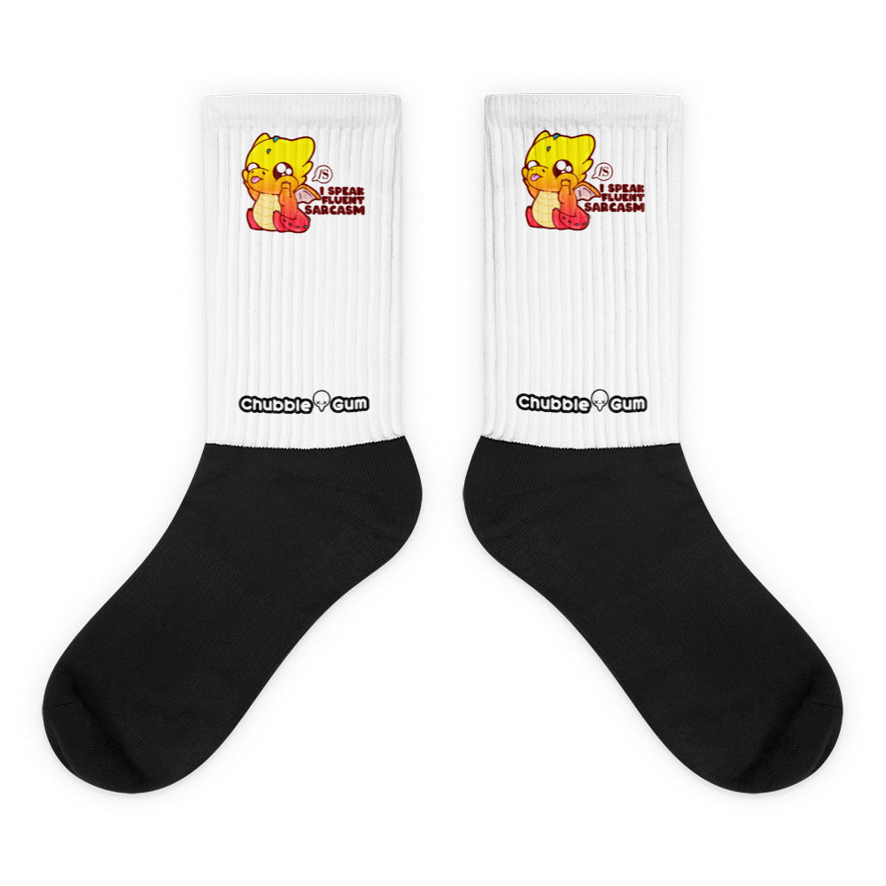 I SPEAK FLUENT SARCASM - Socks - ChubbleGumLLC