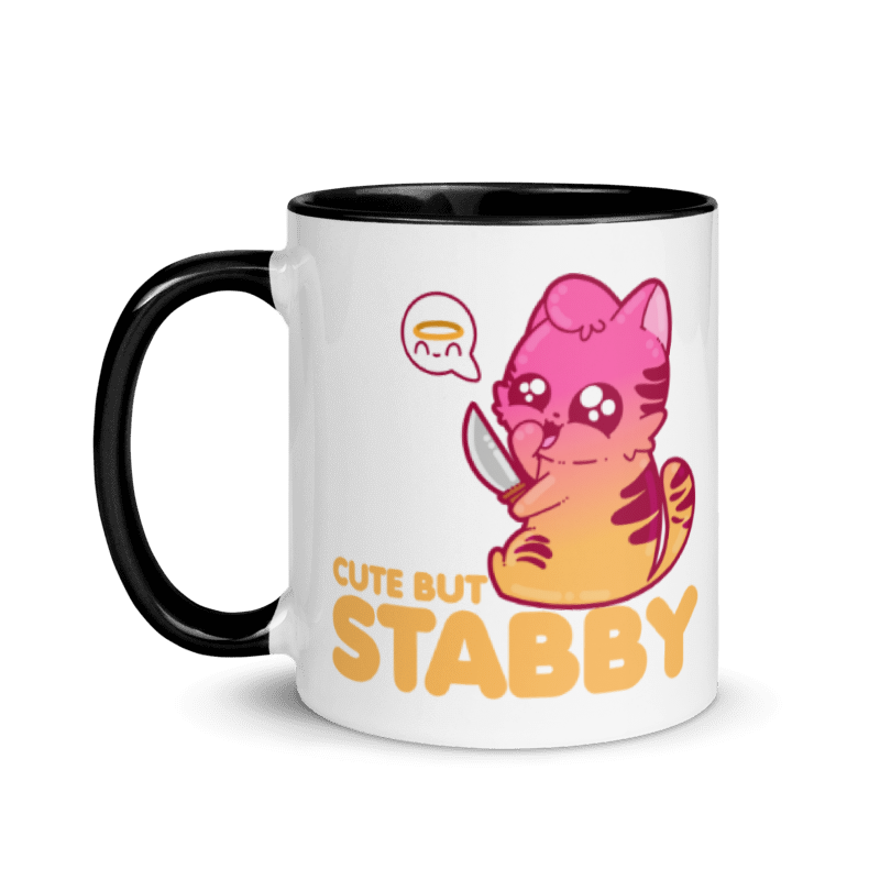 CUTE BUT STABBY - Mug with Color Inside - ChubbleGumLLC