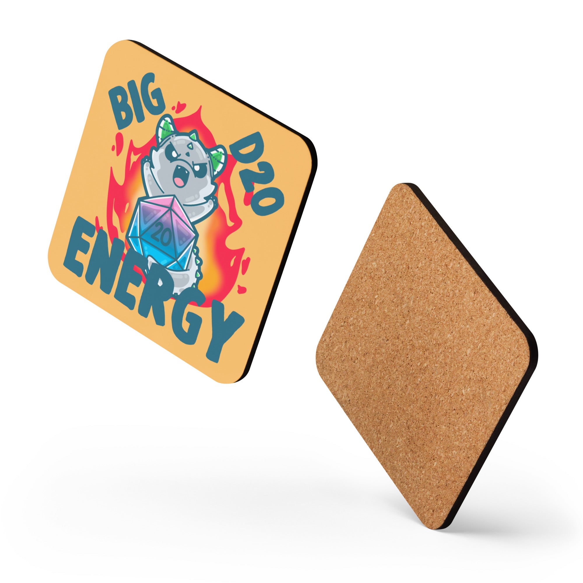 BIG D 20 ENERGY - Cork-Back Coaster - ChubbleGumLLC