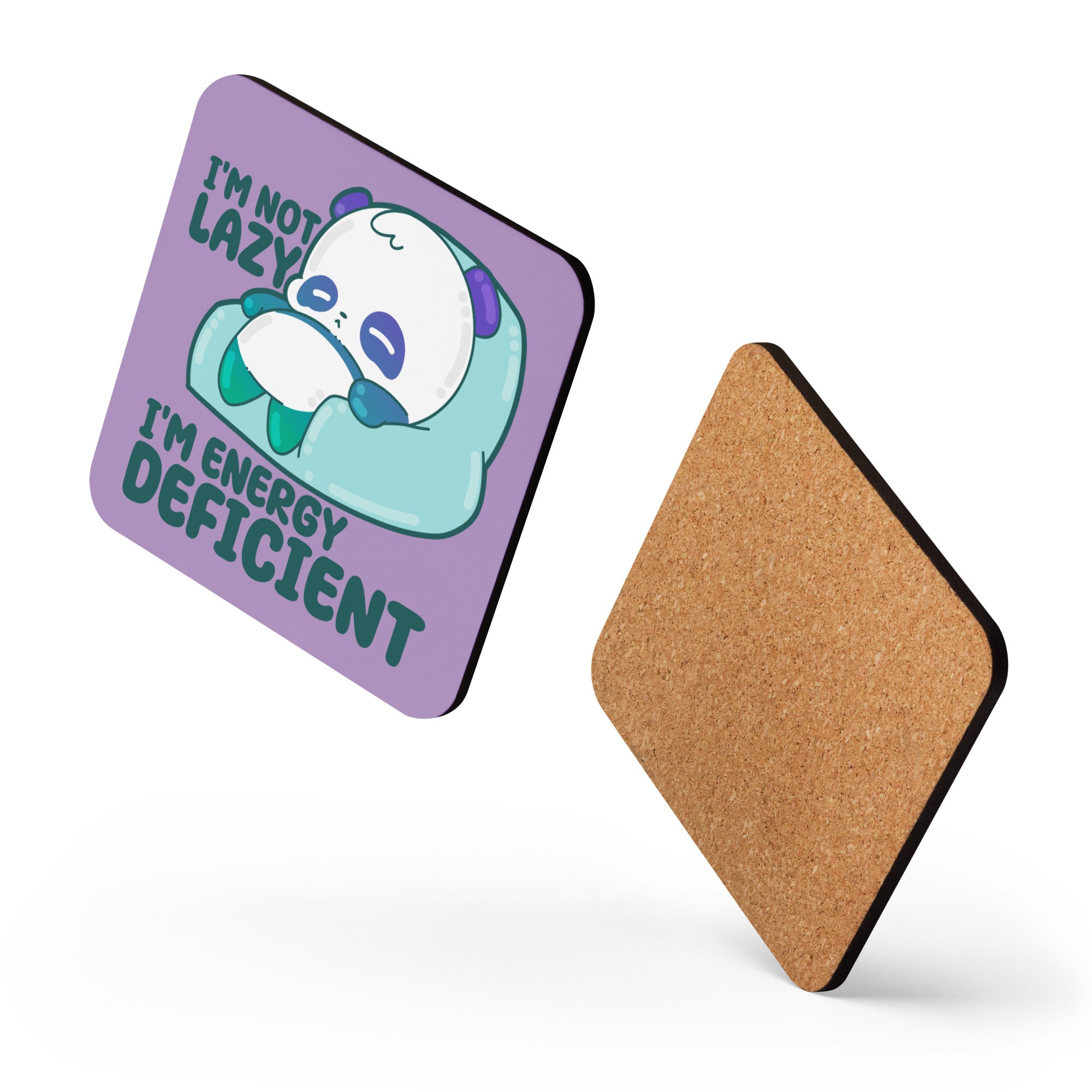 IM NOT LAZY - Cork-Back Coaster - ChubbleGumLLC